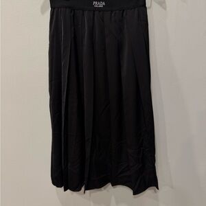 Prada Elegant Black A-Line Skirt
